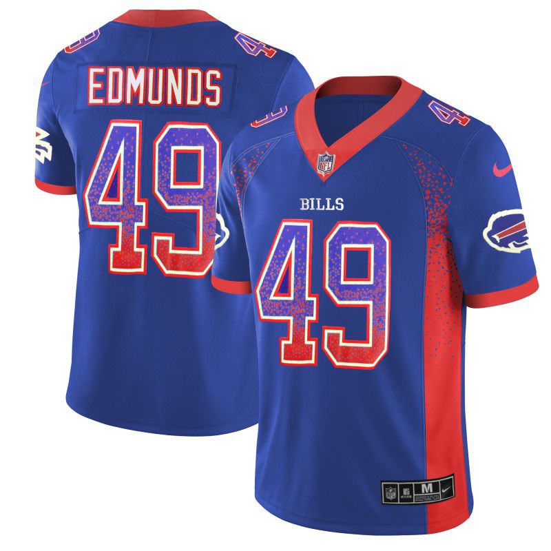 Men Buffalo Bills #49 Edmunds Blue Nike Drift Fashion Color Rush Limited NFL Jerseys->new england patriots->NFL Jersey